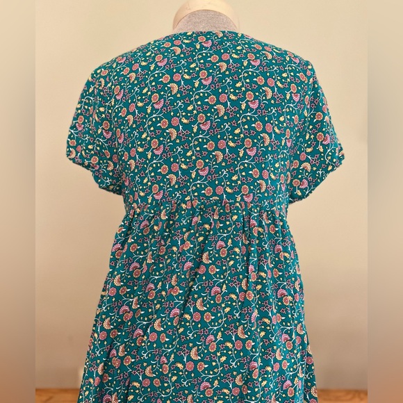 NATURAL LIFE Teal and Orange Midi Dress - Picture 12 of 13